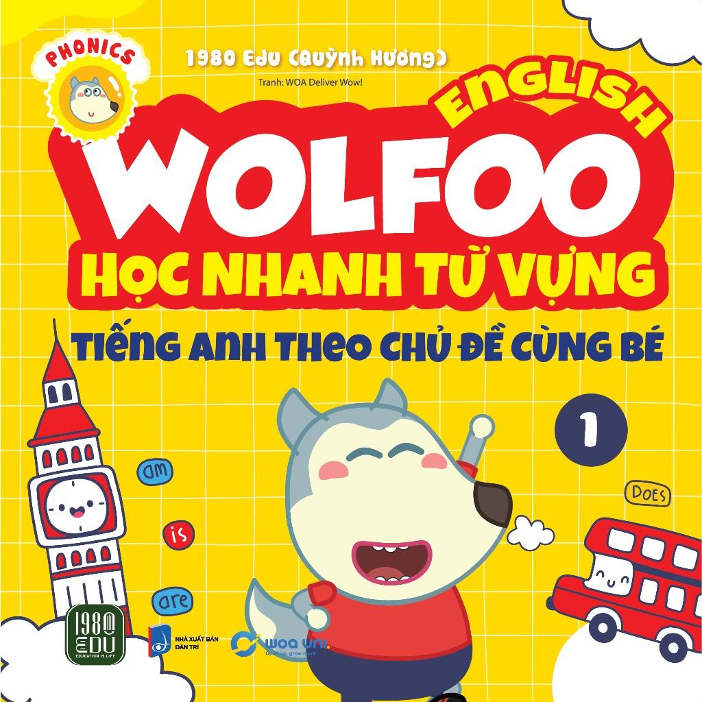 Combo 6 Cuốn Wolfoo English – Học Nhanh Từ Vựng Tiếng Anh - Bản Quyền