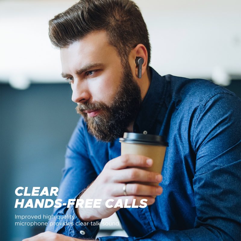 Tai Nghe Bluetooth Earbuds SoundPeats TrueCapsule có thiết kế công thái học và 3 kích thước của eartip mang lại sự vừa vặn thoải mái và cực kỳ chắc chắn - Hàng Chính Hãng