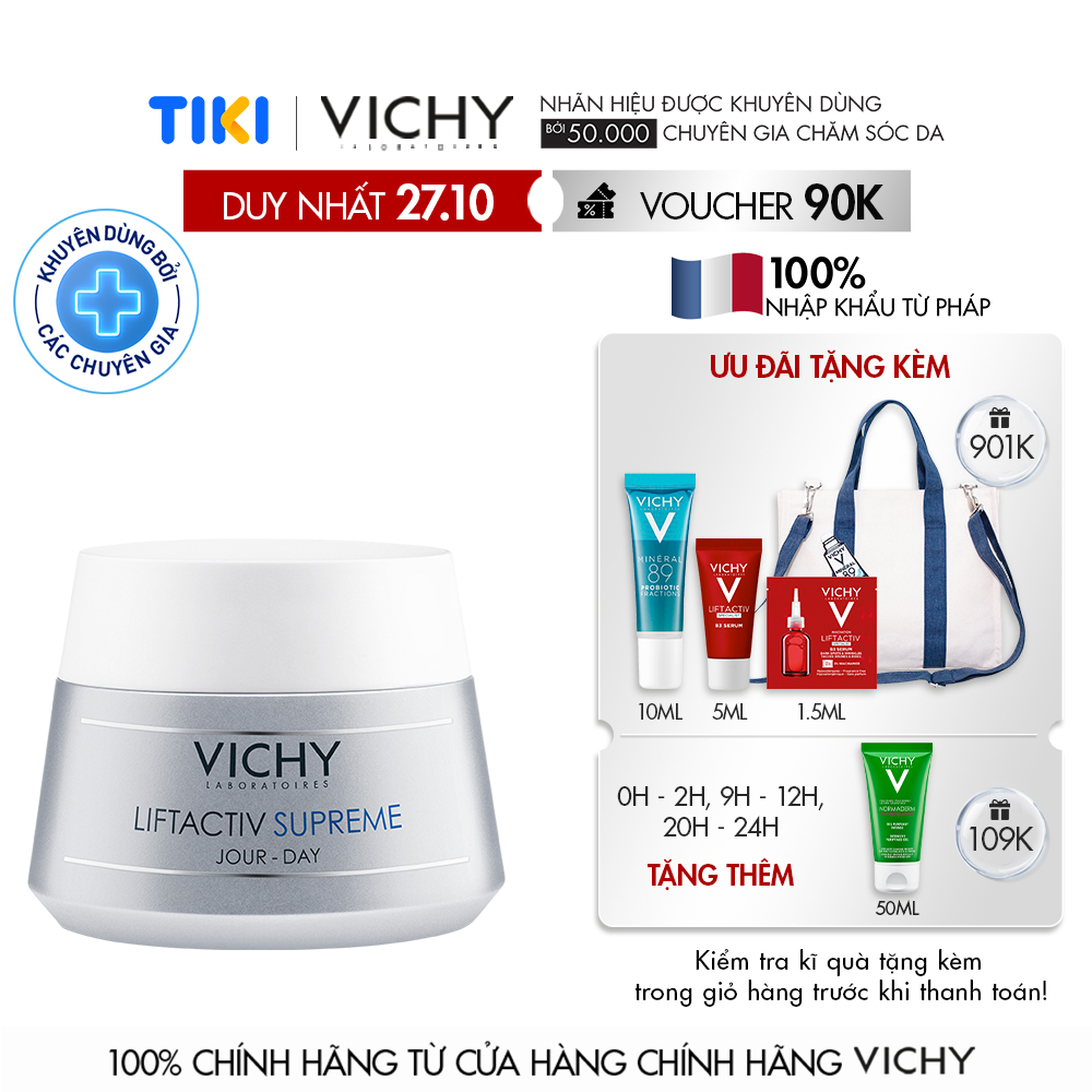 Kem Dưỡng Chống Nhăn Và Săn Chắc Da Ban Ngày Vichy Liftactiv Supreme - 100679444 (50ml)