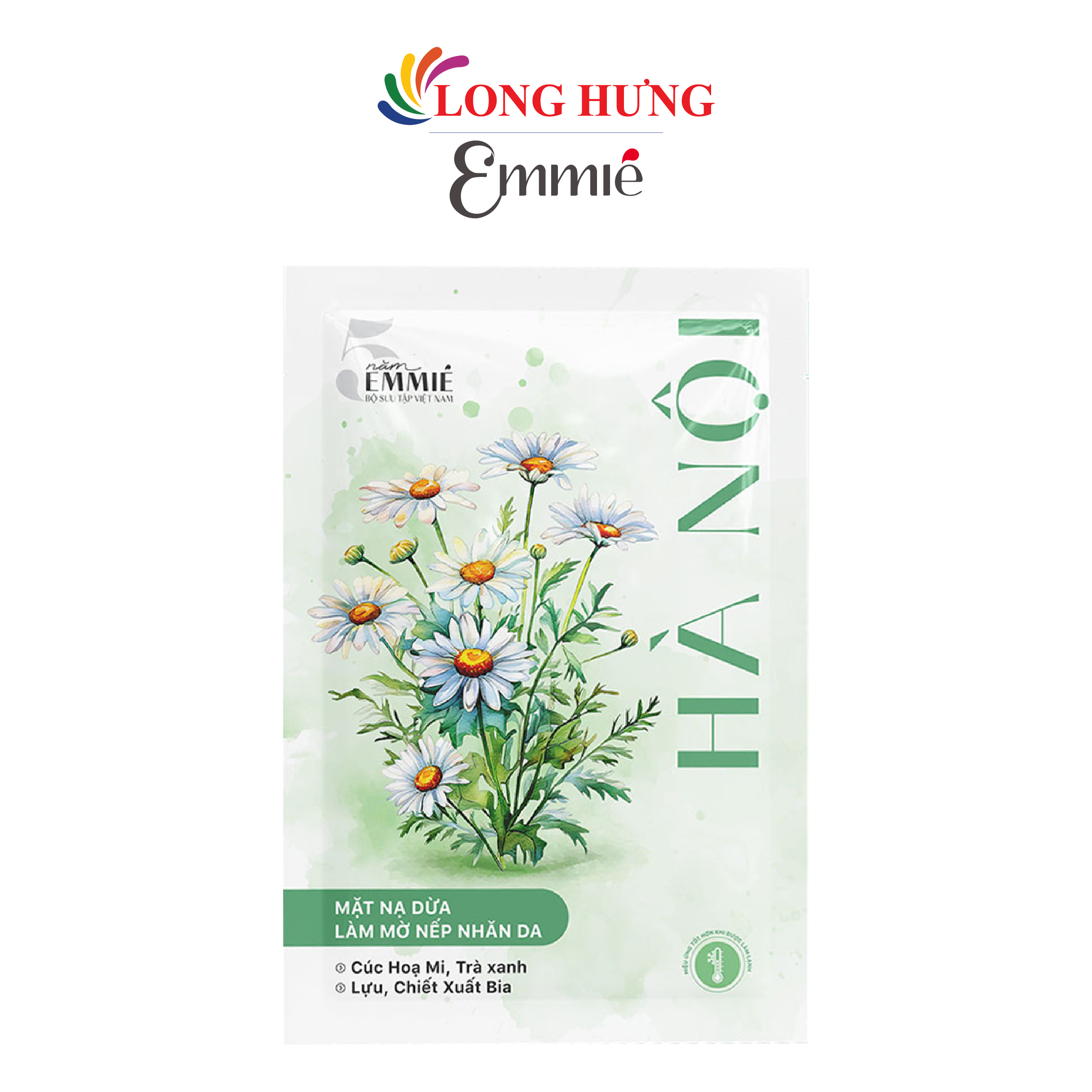 Mặt nạ sinh học dừa Emmié Biocellulose Beauty Mask giúp da sáng mịn và đều màu - Hàng chính hãng