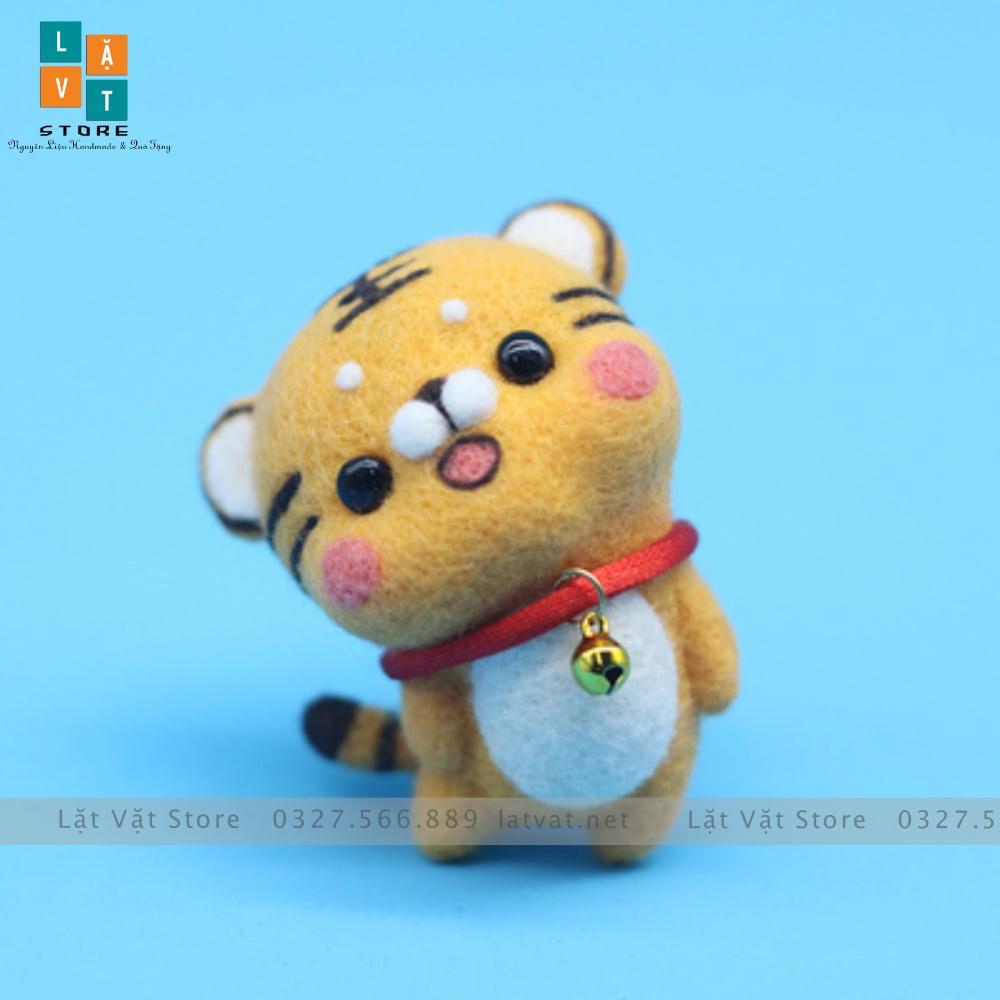 Bộ len chọc Hổ Tiểu Học - Kit len chọc tết Nhâm Dần 2022 - Needle felting Tiger - Có hướng dẫn, làm móc khoá