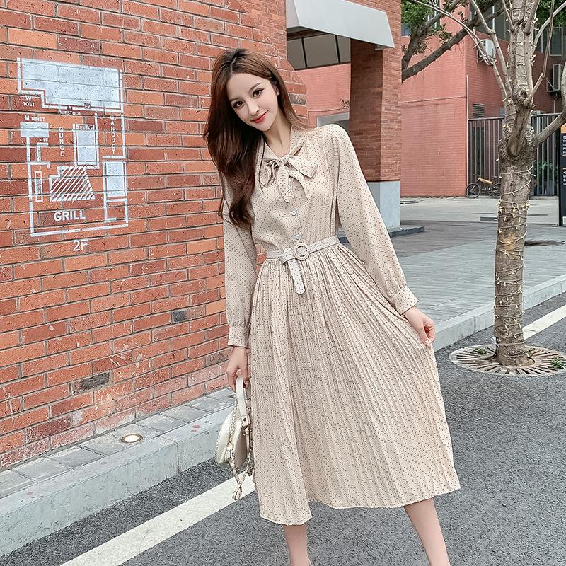 Đầm Dài Họa Tiết Chấm Bi Thời Trang Nữ Tính