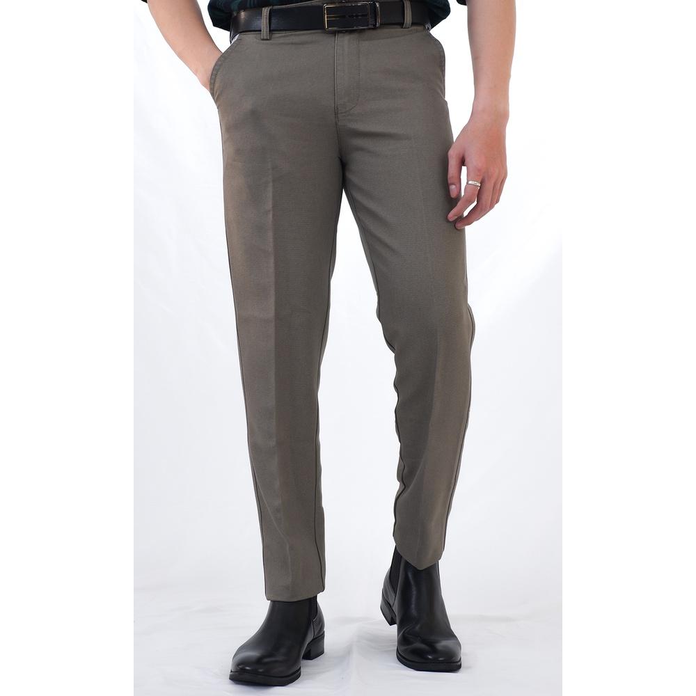 Quần Kaki Cao Cấp Phong Cách Công Sở LENCITY Cotton Thoải Mái Co Giãn Siêu Nhẹ Dáng Âu Nam Xám Xi Măng 1257LTC3