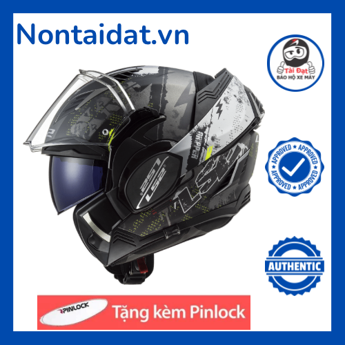Mũ bảo hiểm fullface lật hàm linh hoạt - LS2 FF900 Valiant II Gripper