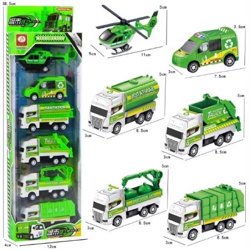 Set 6 ô tô mô hình công trình xây dựng cho bé