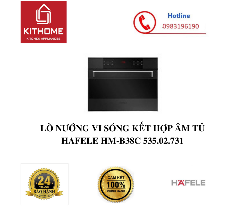 LÒ NƯỚNG VI SÓNG KẾT HỢP ÂM TỦ HAFELE HM-B38C 535.02.731 - Hàng chính hãng