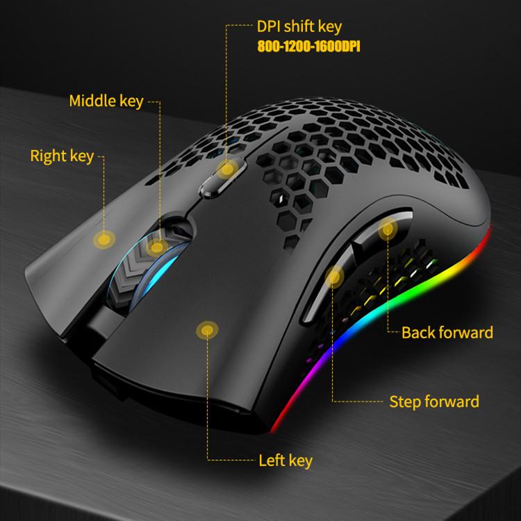 Chuyên Nghiệp 2.4G Không Dây USB Game Thủ Chuột 4000DPI Thiết Kế Công Thái Học RGB Chuột Chơi Game Cho Máy Tính Laptop LOL Game Thủ