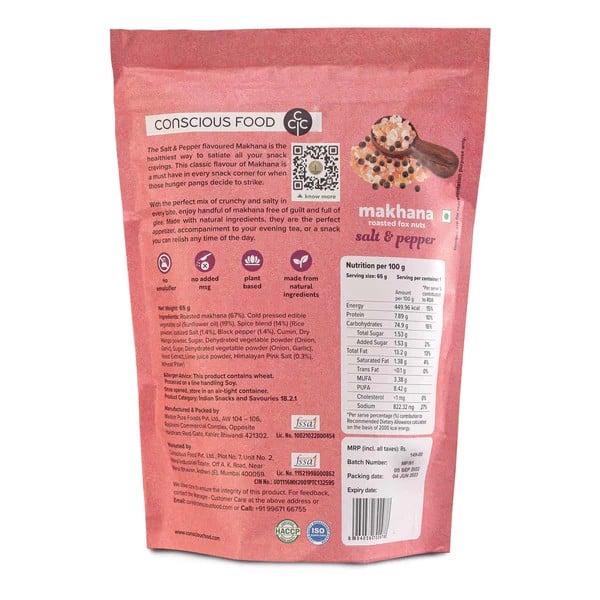 Snack Hạt Sen Nổ Phồng Vị muối tiêu 65gr Nhập Khẩu Conscious Food