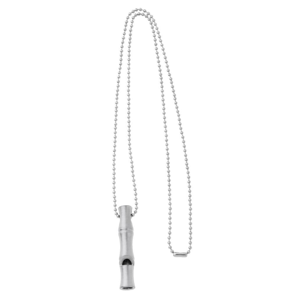 2xEmergency Safety Whistle Outdoor Survival Waterproof Stainless Steel Whistle