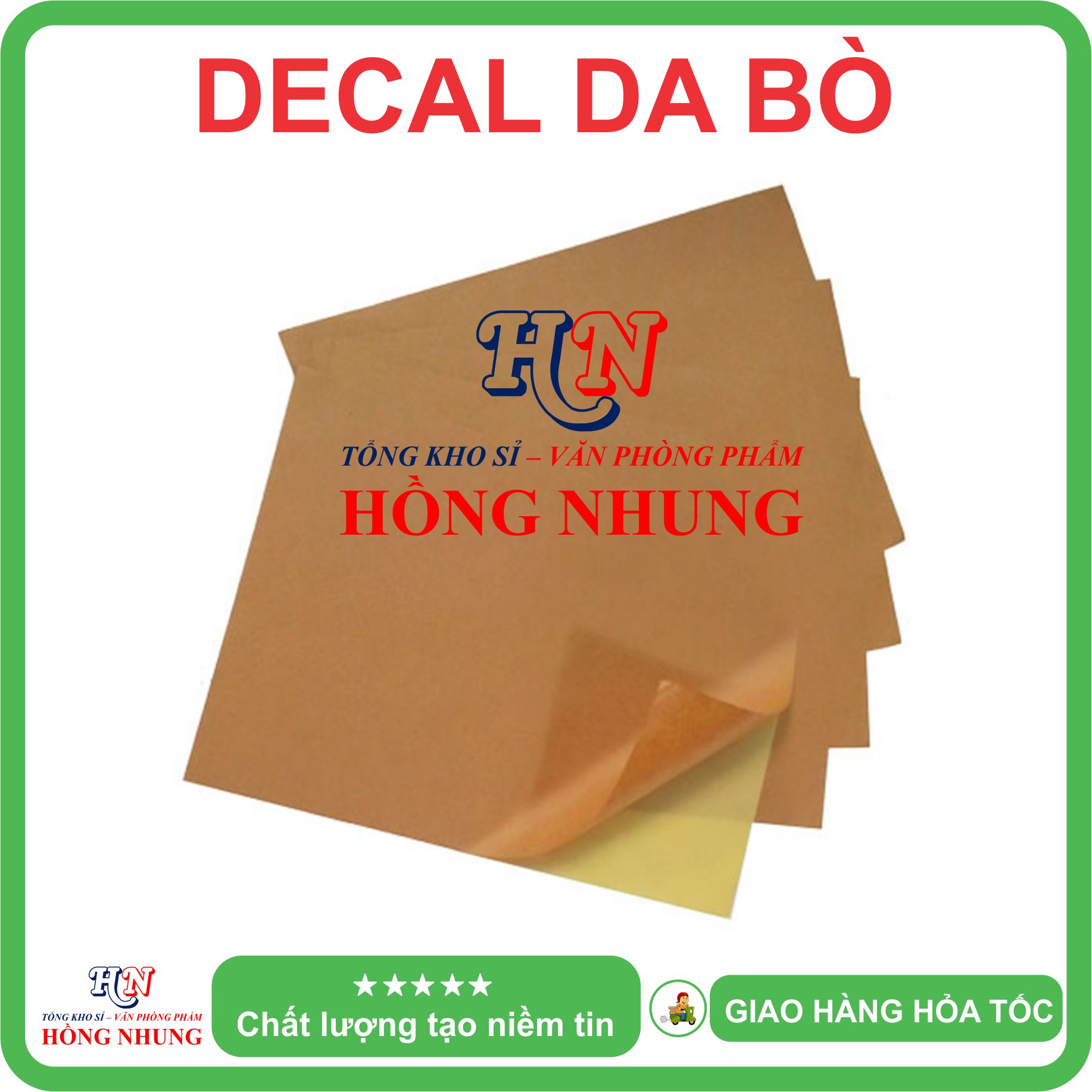 [SALE] Xấp 100 Tờ Decal A4 Da Bò - Giúp Bạn In Tem Nhãn, Ghi Chú, Hay Bìa Nhãn Bưu Phẩm