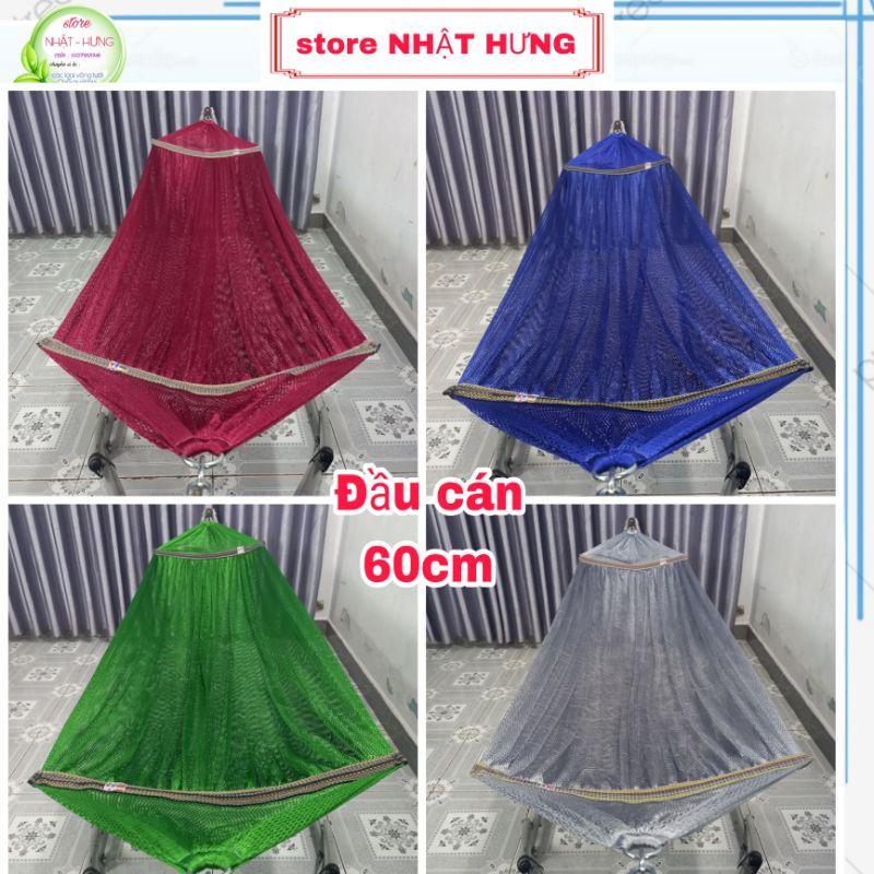 Võng Lưới Cỡ Đại Dày Rộng, Đầu Cán Thép 60cm Nặng 1,4kg Hàng Cao Cấp