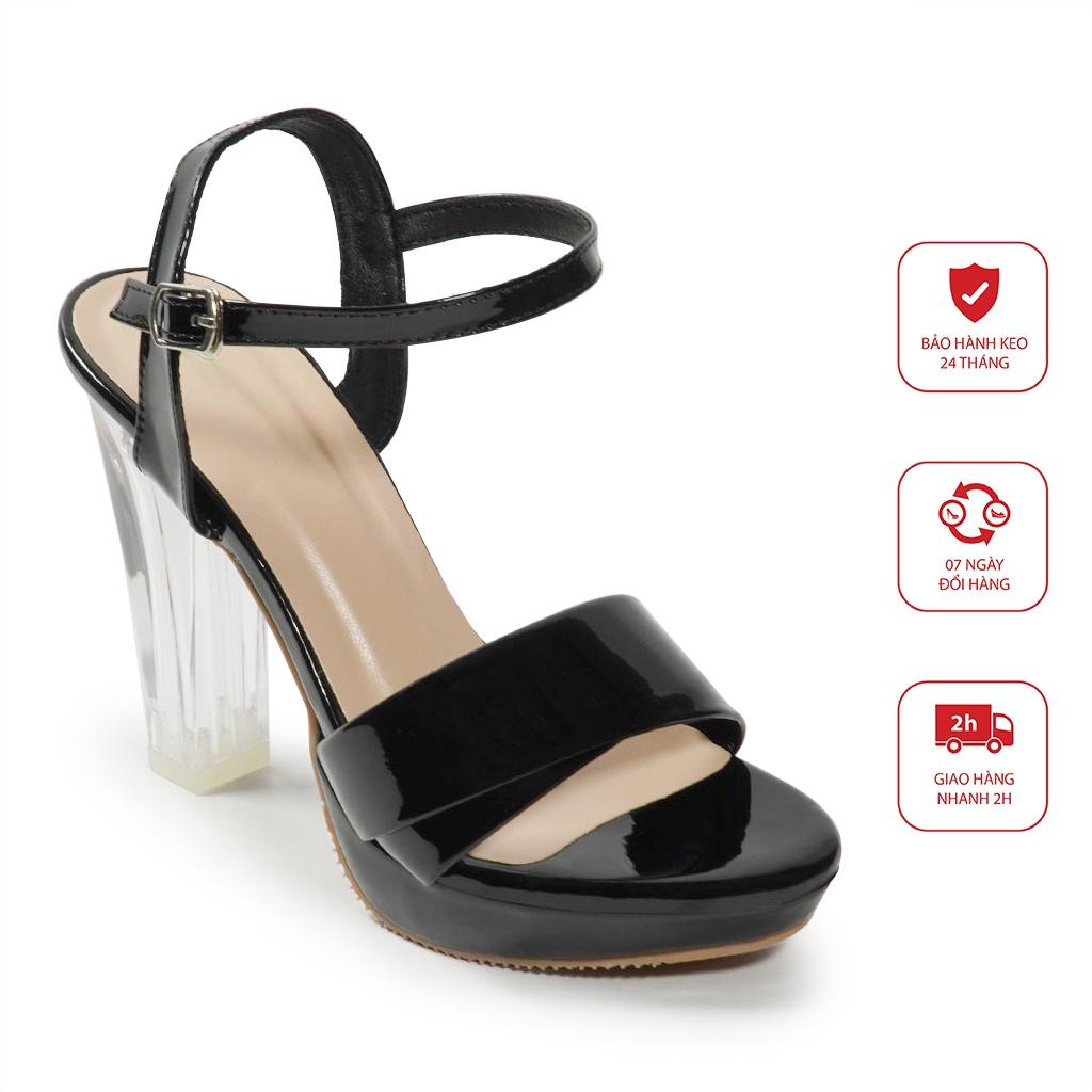 Sandal cao gót nữ quai xếp ly gót 12 cm mã SDG12F519