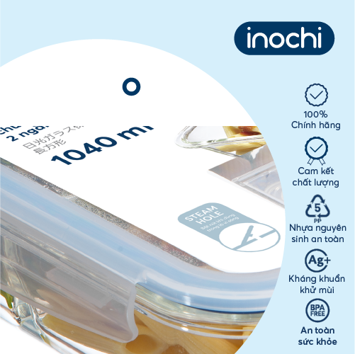 Hộp thuỷ tinh chữ nhật Nikko 1040 ml