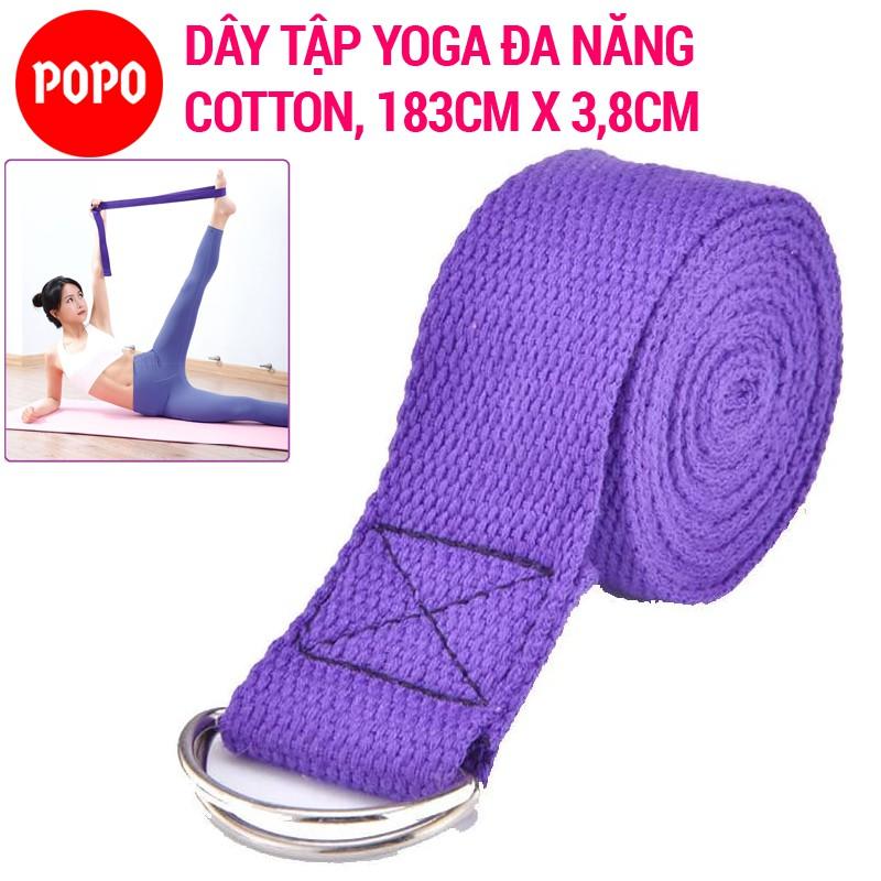 Dây tập yoga cotton dài 1,8m POPO YGT11 đa năng tập cơ tay, chân, lưng