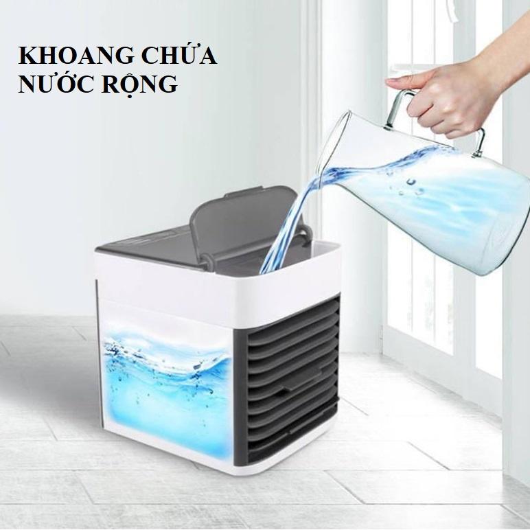 Quạt Điều Hoà Hơi Nước Để Bàn Văn Phòng Mini, Làm Mát Cực Nhanh, Lọc Và Giữ Ẩm Không Khí, Dây Sạc USB Có Bảo Hành