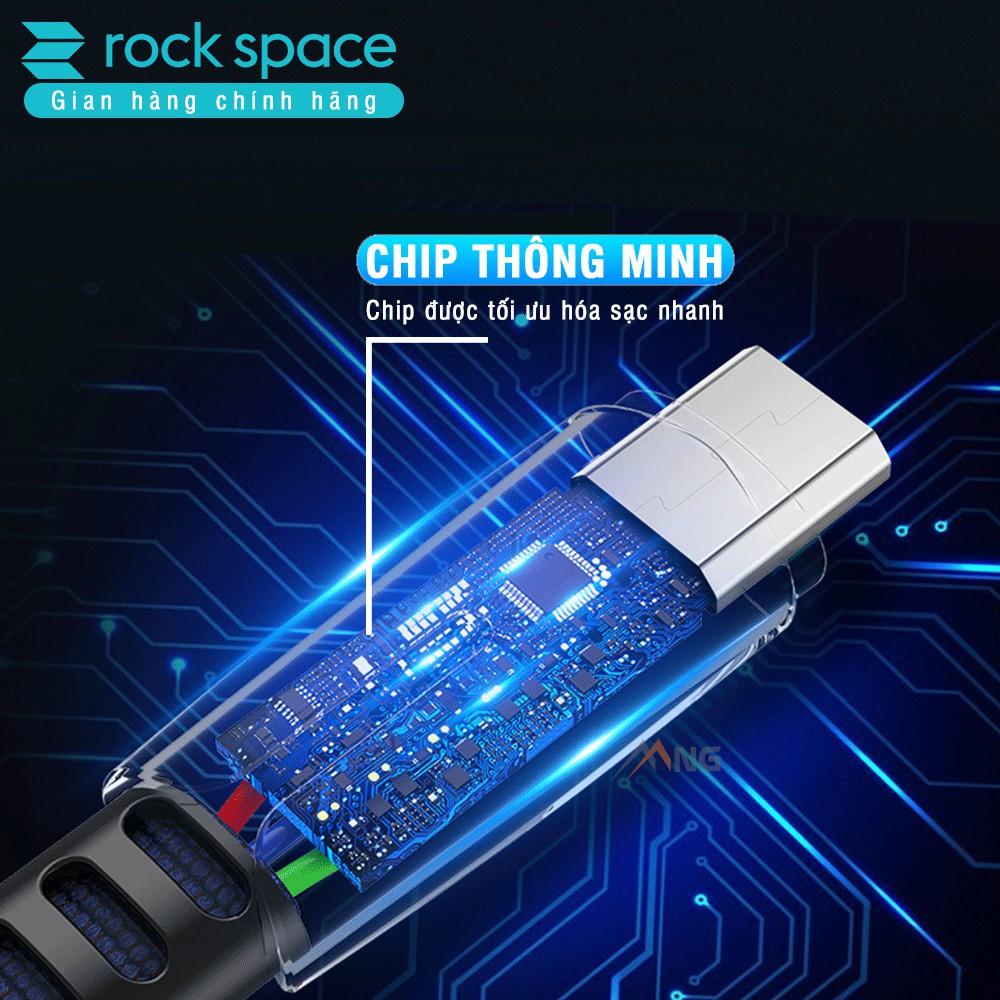 Dây Cáp Sạc Nhanh Rockspace M2 kết nối cổng micro cho điện thoại android độ dài 1,2 mét - Hàng chính hãng bảo hành 1 năm