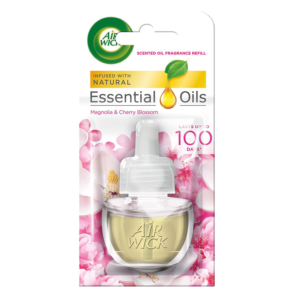 Lọ tinh dầu thiên nhiên Air Wick Magnolia &amp; Cherry Blossom 19ml QT003274 - hoa mộc lan