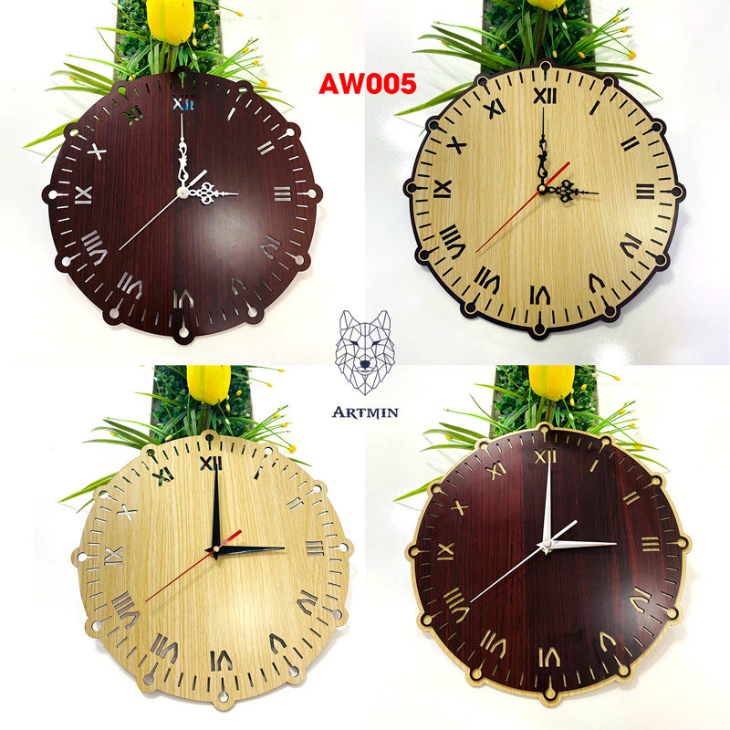 AW005 - Đồng Hồ Gỗ Treo Tường – Décor Trang Trí Nghệ Thuật