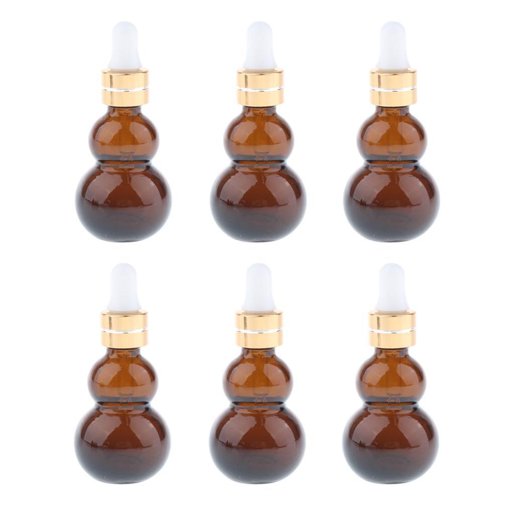 12 Pcs Amber Empty Refillable Glass Dropper Bottles For Essential Oil Makeup