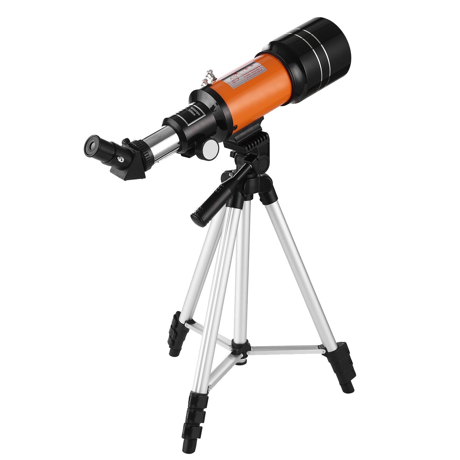 70mm Astronomical Telescope 150X High Power Monocular Telescope Refractor Spotting Scope with 5×24 Finder Scope Tripod