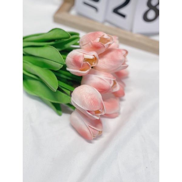 Ảnh thật - Hoa tulip giả trang trí nhà cửa