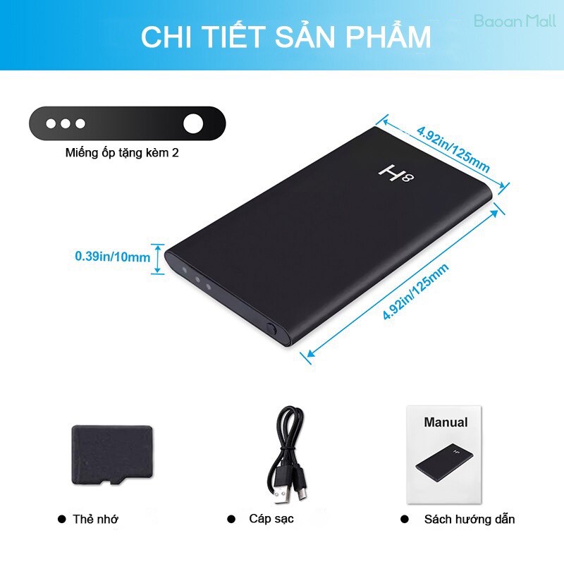 Camera wifi H8-1080p xem từ xa qua điện thoại tặng kèm thẻ 64gb
