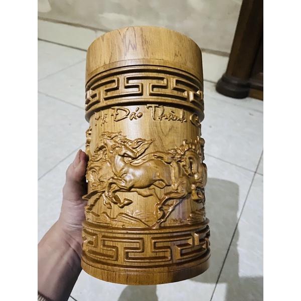 HỘP ĐỰNG CHÈ MÃ ĐÁO THÀNH CÔNG GỖ BÁCH XANH