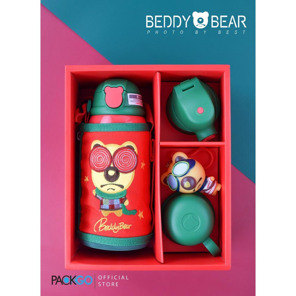 Bình giữ nhiệt cho Bé Trai hoặc Gái Chính hãng 100% BEDDYBEAR phù hợp Bé từ 2 tuổi trở - Dung tích 600 ml - 3 Nắp thay thế - Bảo hành 2 năm chính hãng Beddy Bear