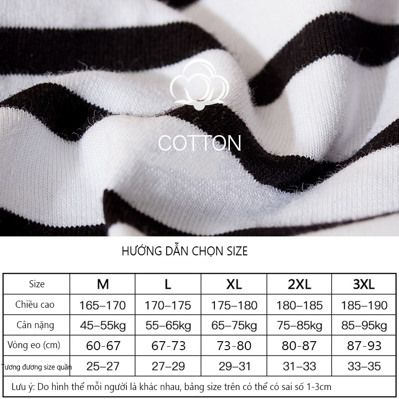 Sịp đùi - quần boxer cotton thoáng khí kẻ ngang K244
