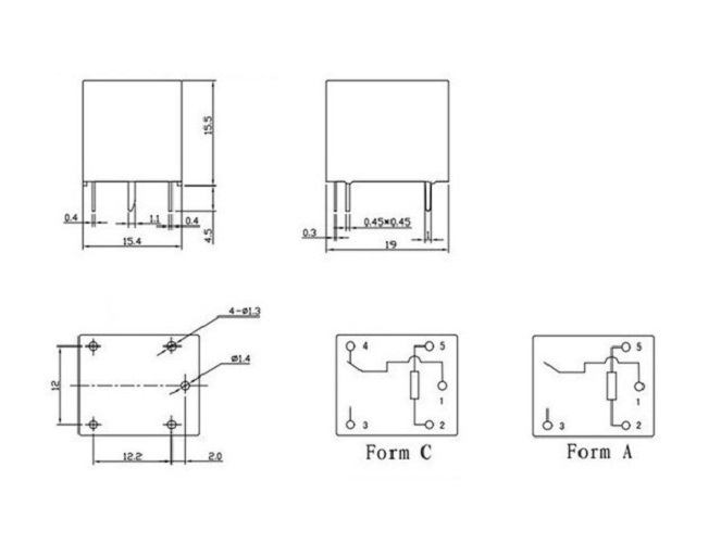 RELAY 12V 10A 5 CHÂN SRD-12VDC COMBO 4 cái