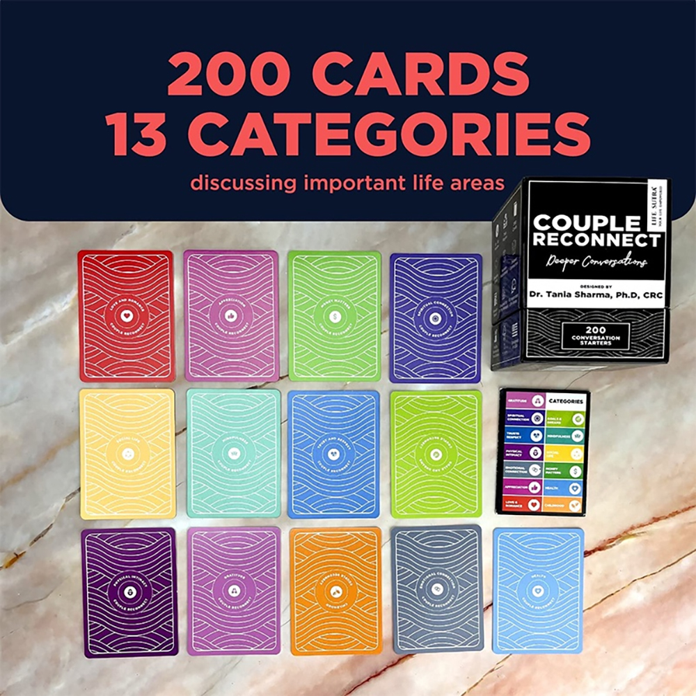 Bộ bài cặp đôi Couple Reconnect Game - 200 Couples Conversation Cards - Card Game for Couples