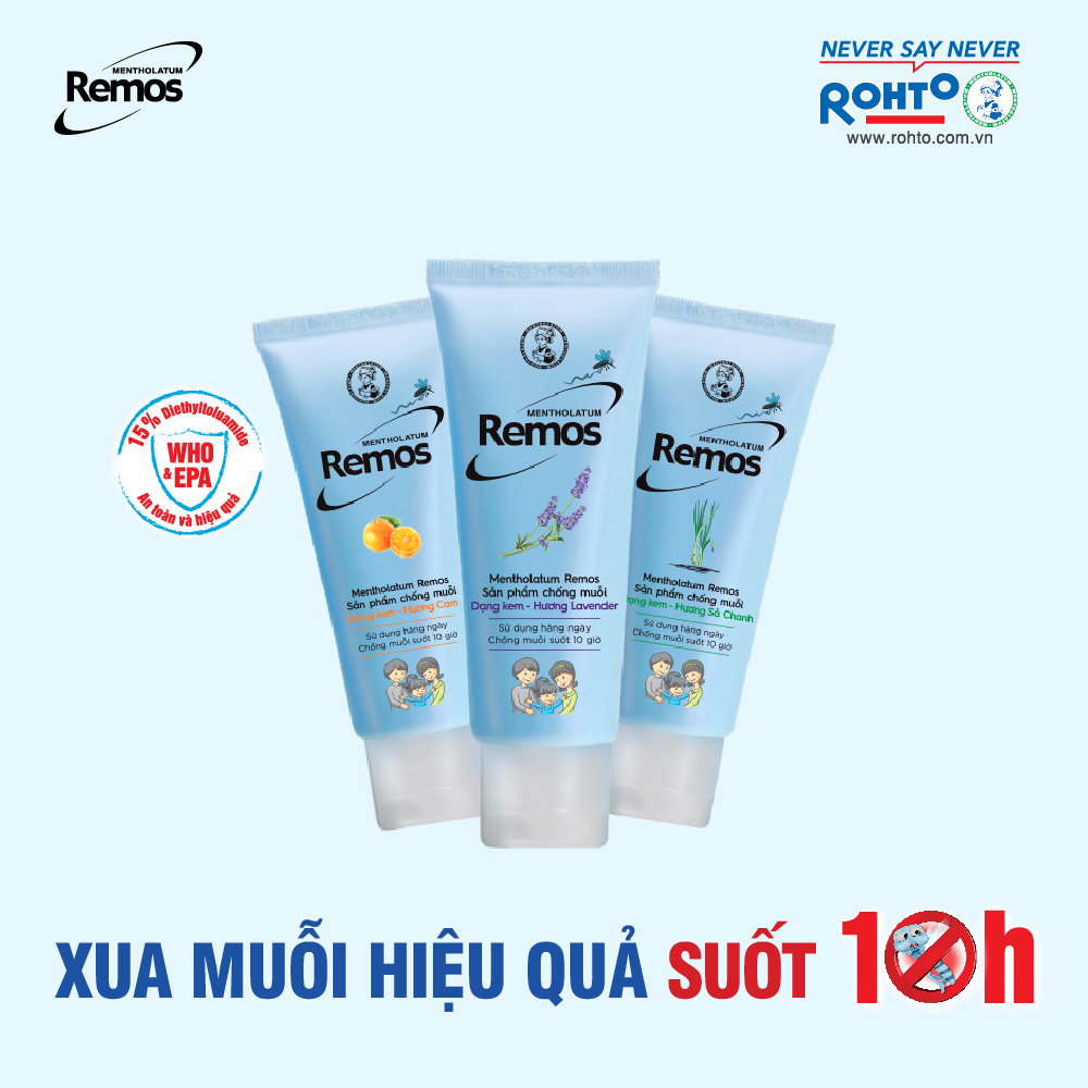 Kem Chống Muỗi Remos Hương Sả Chanh (70g)