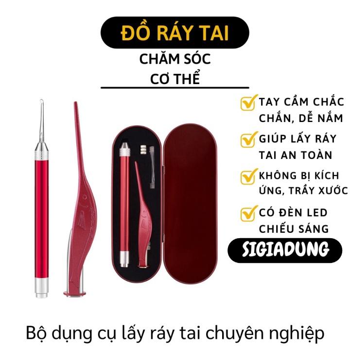 Bộ Lấy Ráy Tai - Bộ Dụng Cụ Vệ Sinh Tai Có Đèn Soi, Nhíp Gắp An Toàn 5077