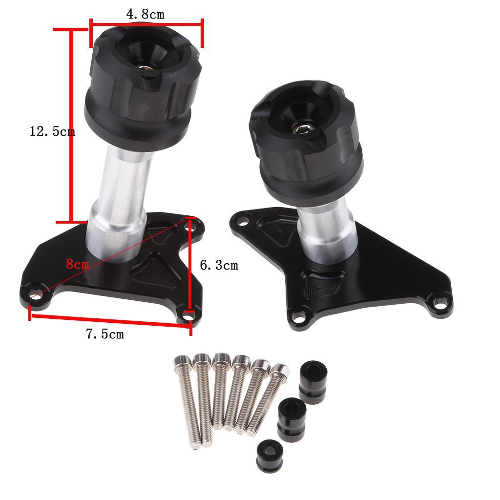 2 Set Motor CNC Engine Frame Slider Crash Pad Falling Protection Fits for Grom MSX125 MSX125SF Gold & Black