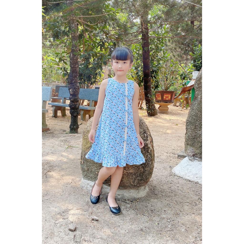 Đầm bé gái dáng A xinh -chất vải cotton lạnh mặc thoáng mát