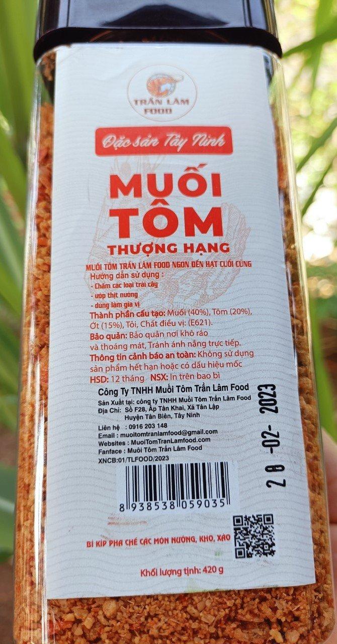 [OCOP] Muối tôm thượng hạng Trần Lâm Food hũ 420g - combo 12 hũ