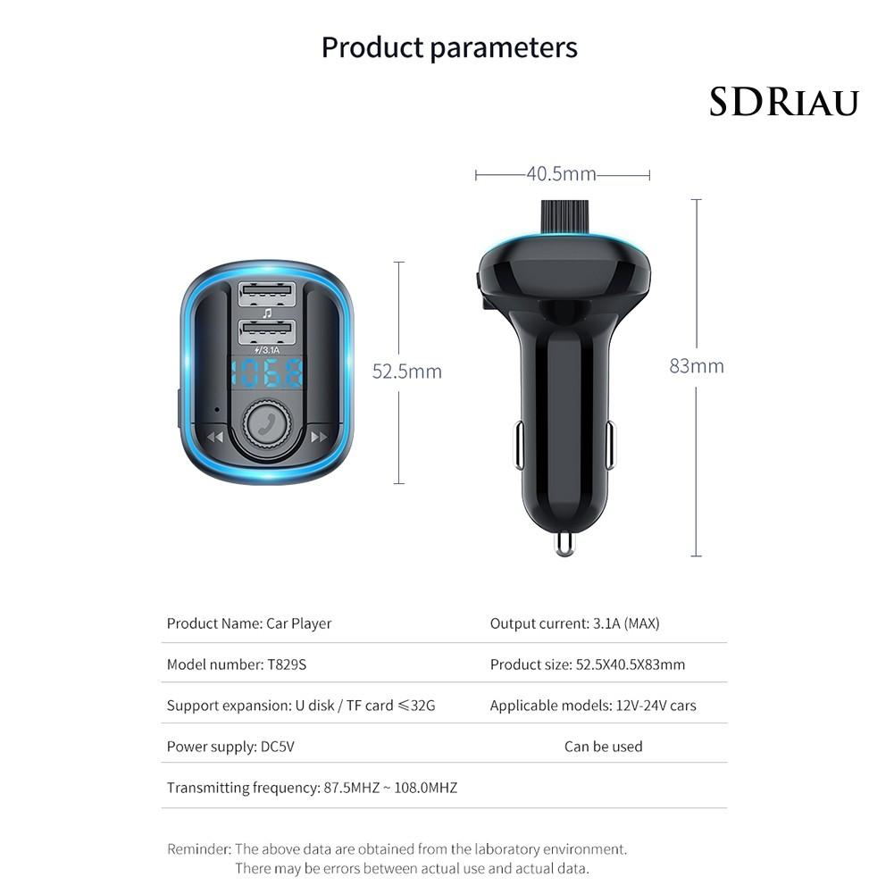 Bộ Sạc Bluetooth Siêu Trầm Đa Năng Trên Xe Hơi Qcd_T8295