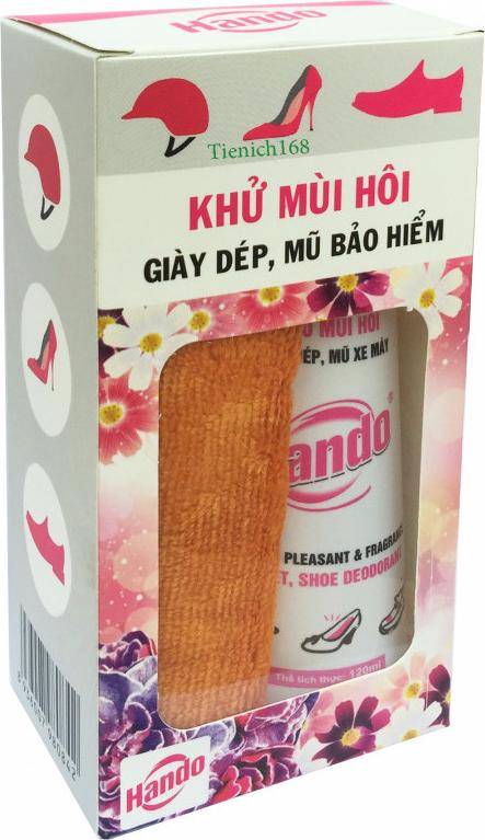 Chai xịt khử mùi hôi giày dép,Mũ bảo Hiểm hando Kèm khăn lau chuyên dụng