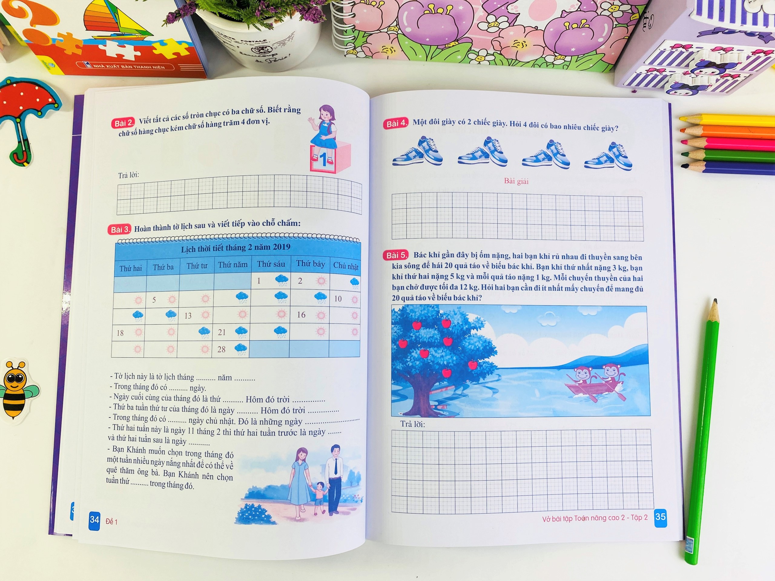 Sách - Vở Bài Tập Toán Nâng Cao 2 - Theo chương trình GDPT mới (Hỗ trợ buổi học thứ hai) - ndbooks
