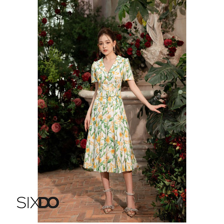 Áo vest hoa dáng ngắn thời trang SIXDO