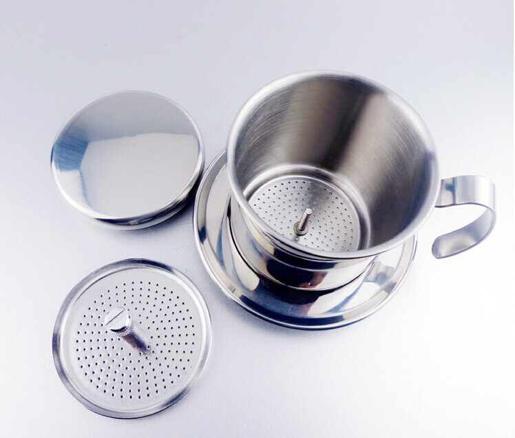 Phin cafe inox cao cấp phong cách truyền thống của Việt Nam sang trọng tinh tế - Vietnamese Coffee Maker Traditional Drip Coffee Filter Stainless Steel Cup Luxury