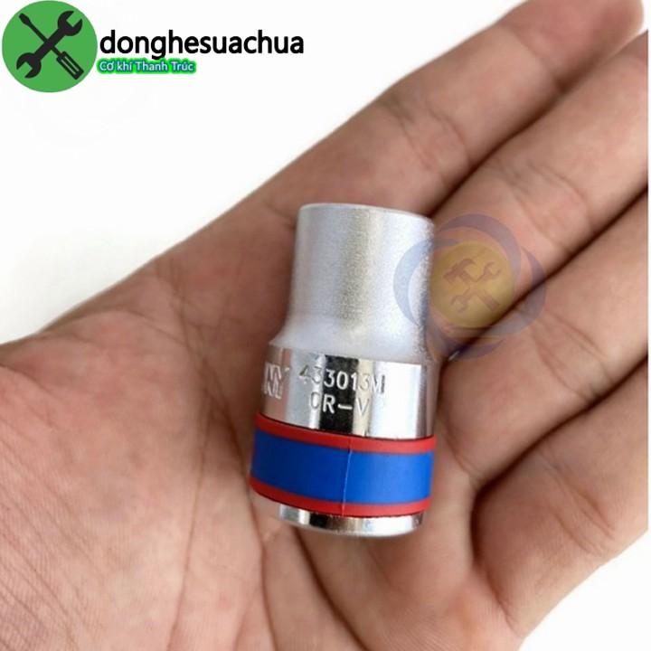 Tuýp 13mm 1/2 Kingtony 433013M 12 cạnh màu trắng dài 38mm