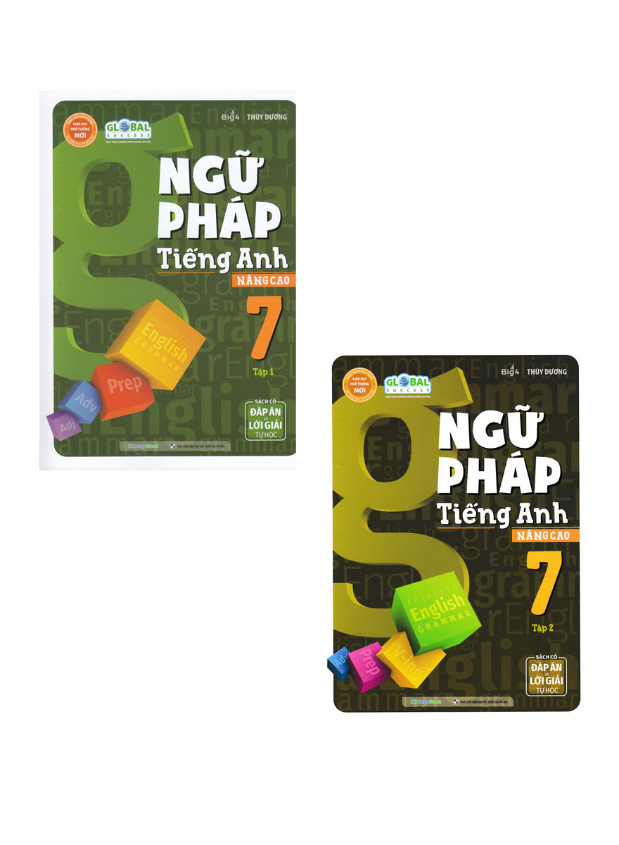 Combo Global Success - Ngữ Pháp Tiếng Anh Nâng Cao 7 - Tập 1 + 2 (Sách Có Đáp Án &amp; Lời Giải Tự Học) (Bộ 2 Cuốn) _Mega