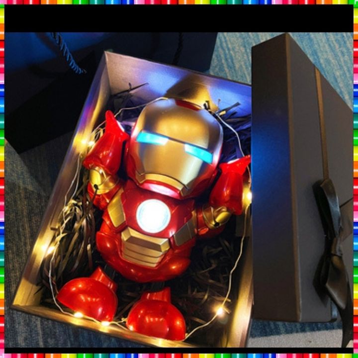 Iron man robot nhảy múa phát sáng theo nhạc giải trí cho bé đồ chơi trẻ em