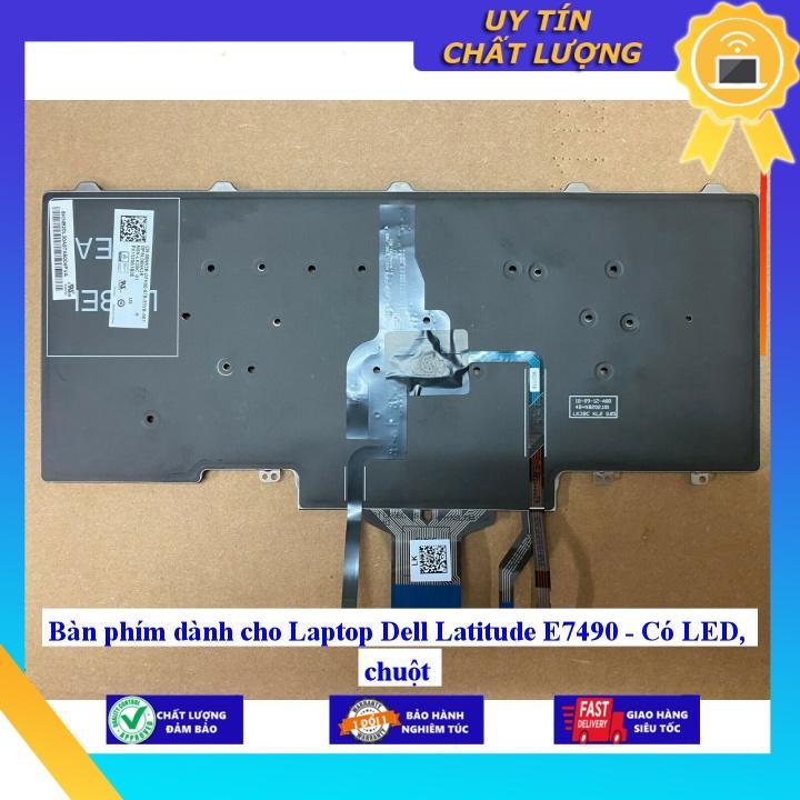 Bàn phím dùng cho Laptop Dell Latitude E7490 - Có LED, chuột - Hàng Nhập Khẩu New Seal
