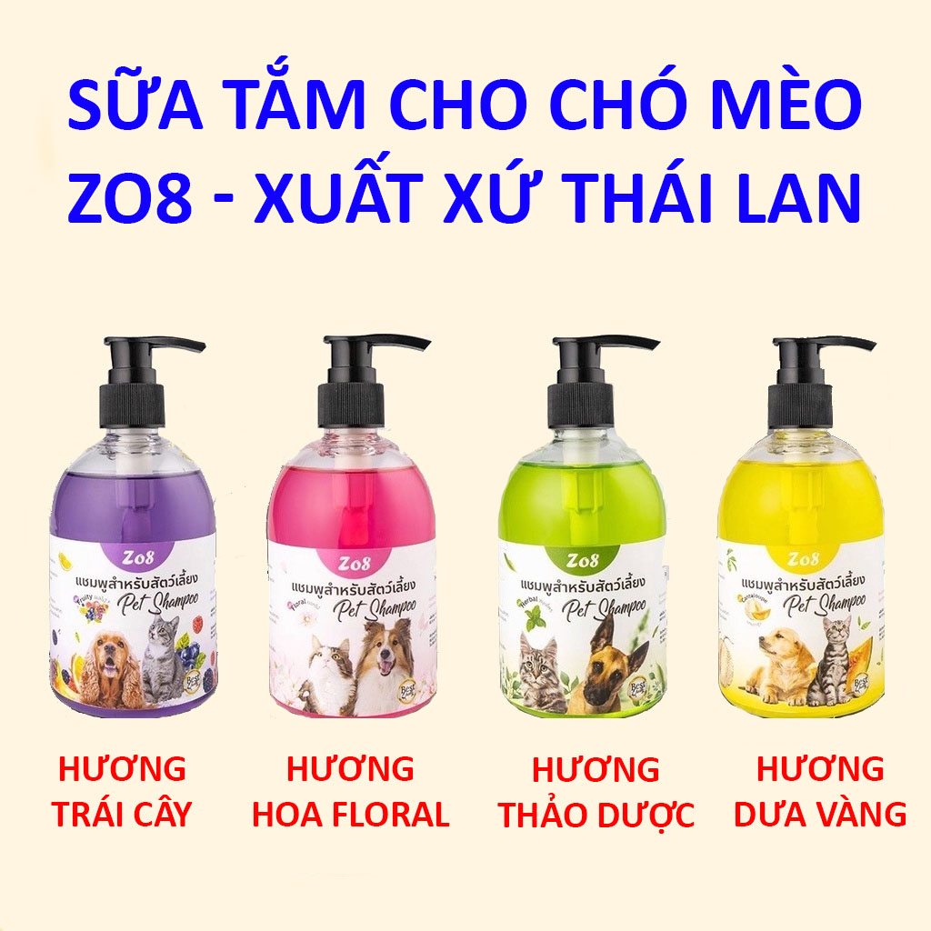 Sữa Tắm Cho Chó Mèo Xuất Xứ Thái Lan Zo8 300ml
