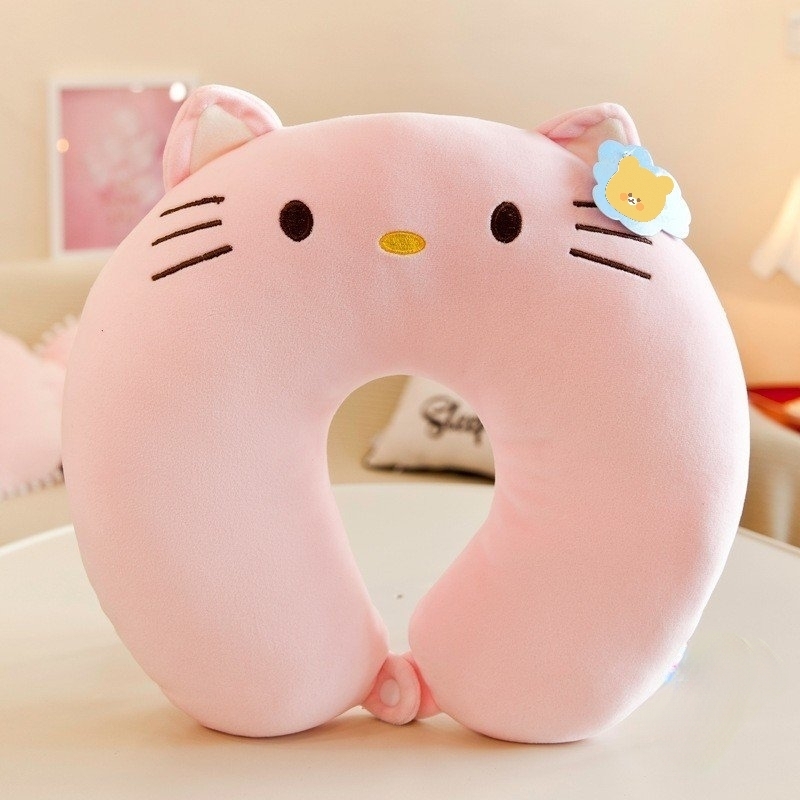 Gối kê cổ Du Lịch Mèo Kitti gối có nút bấm tiện lợi