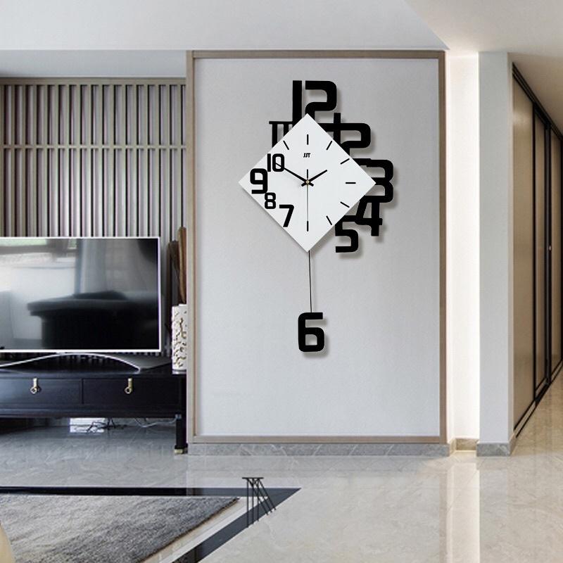 Đồng hồ treo tường nghệ thuật T3home trang trí decor nhà cửa phòng khách kim trôi không ồn quà tặng tân gia khai trương