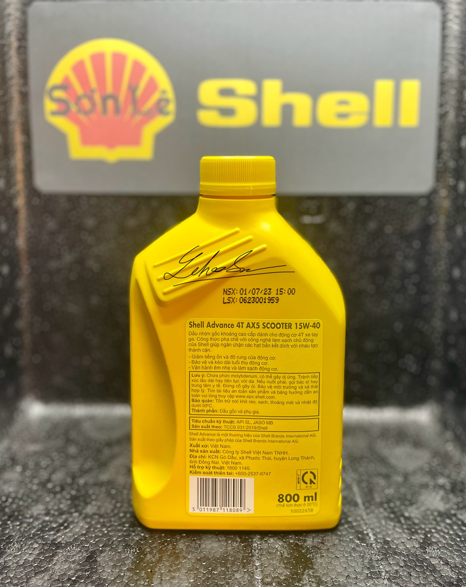 Shell Ax5 scooter 800ml-dầu nhớt xe tay ga, chính hãng, giá rẻ.