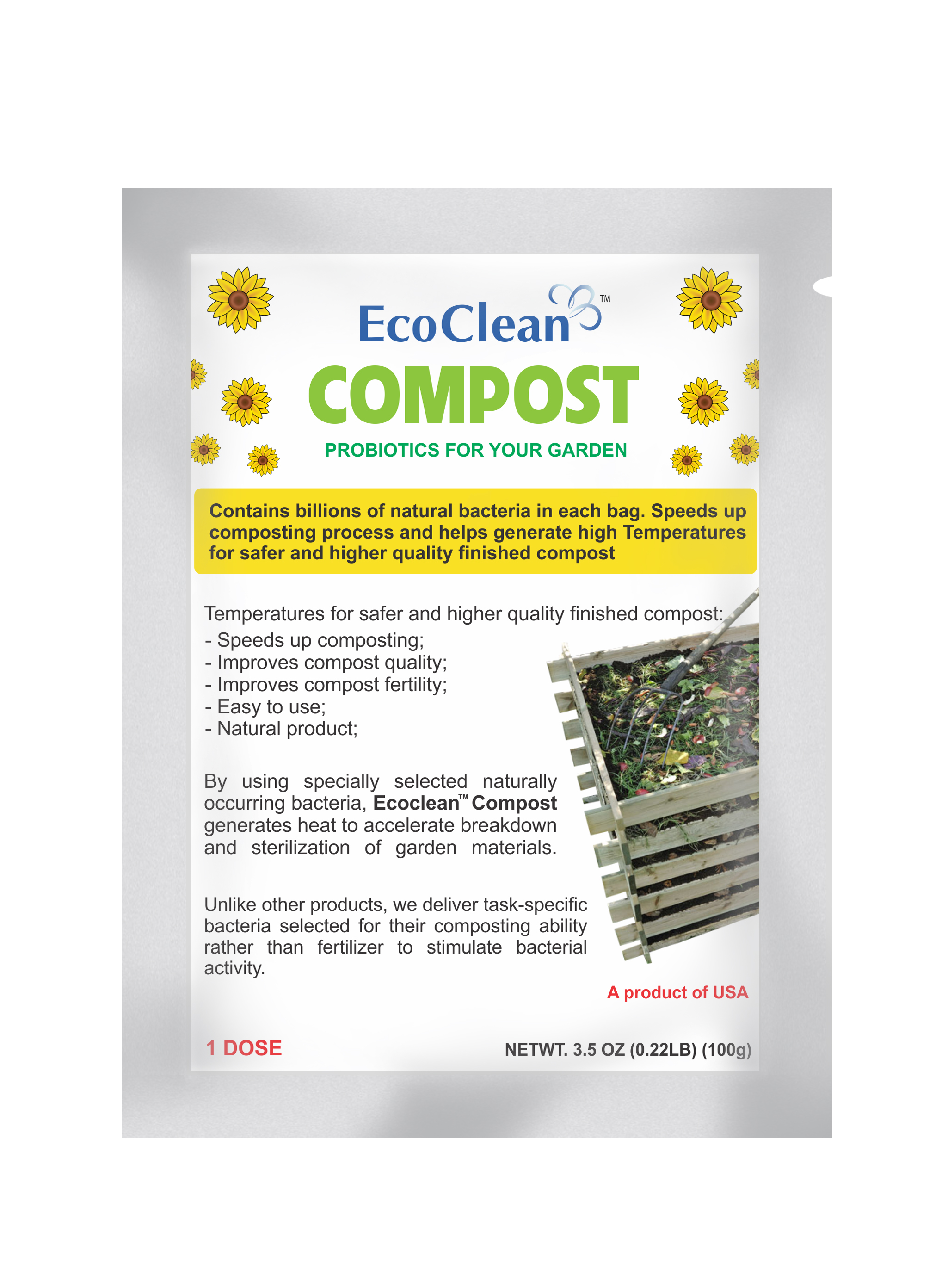 EcoClean COMPOST - MEN VI SINH Ủ PHÂN COMPOST